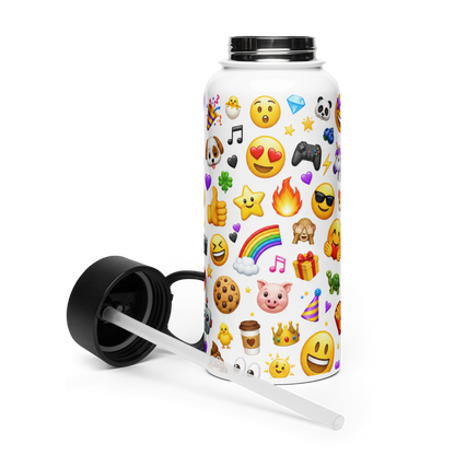 Gourde avec Paille Emoji - vue de face