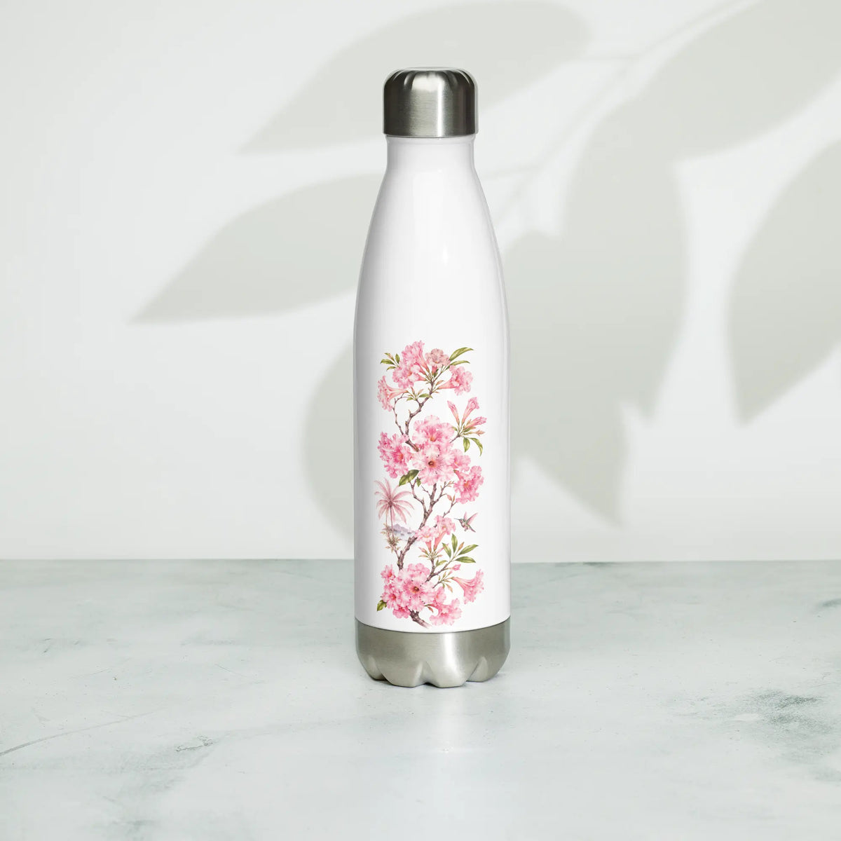 Gourde en Acier Fleur de Poui - côté gauche