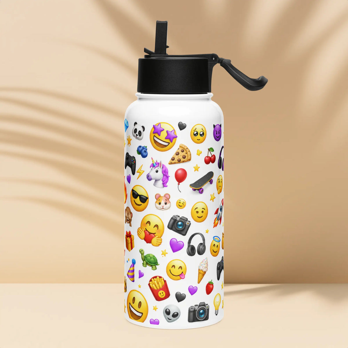 Gourde avec Paille Emoji - côté gauche