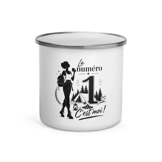 Mug Émaillé La Numéro 1 C'est Moi - vue de face 2