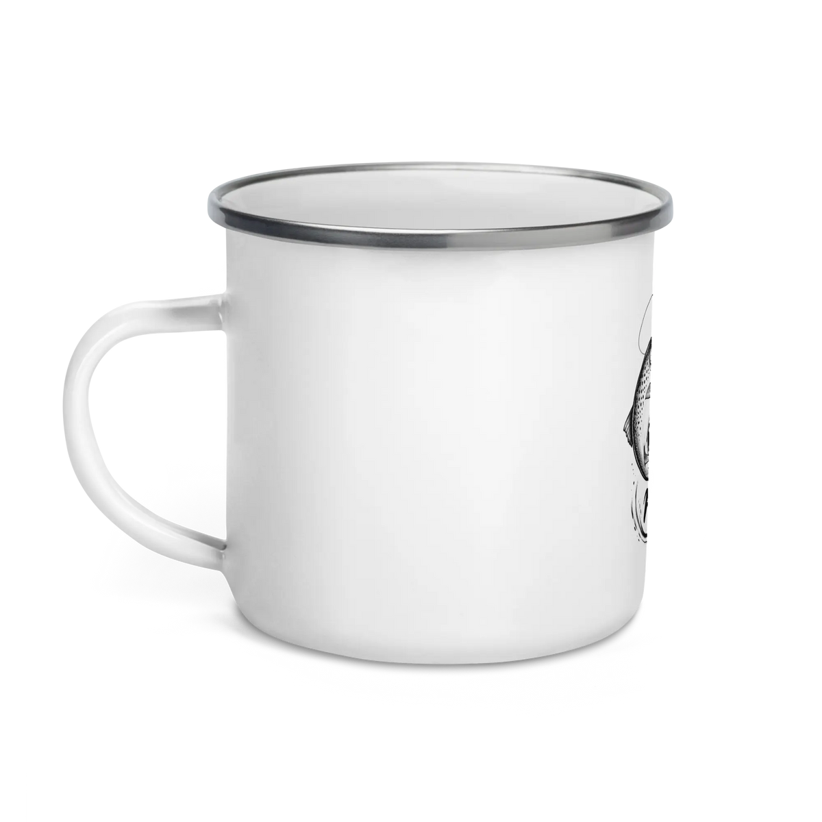 Mug Émaillé La Pêche C'est Ma Vie - anse à gauche