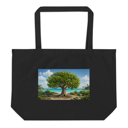 Grand Tote Bag Coton Bio L'arbre Mancenillier Personnaliz'Gwada