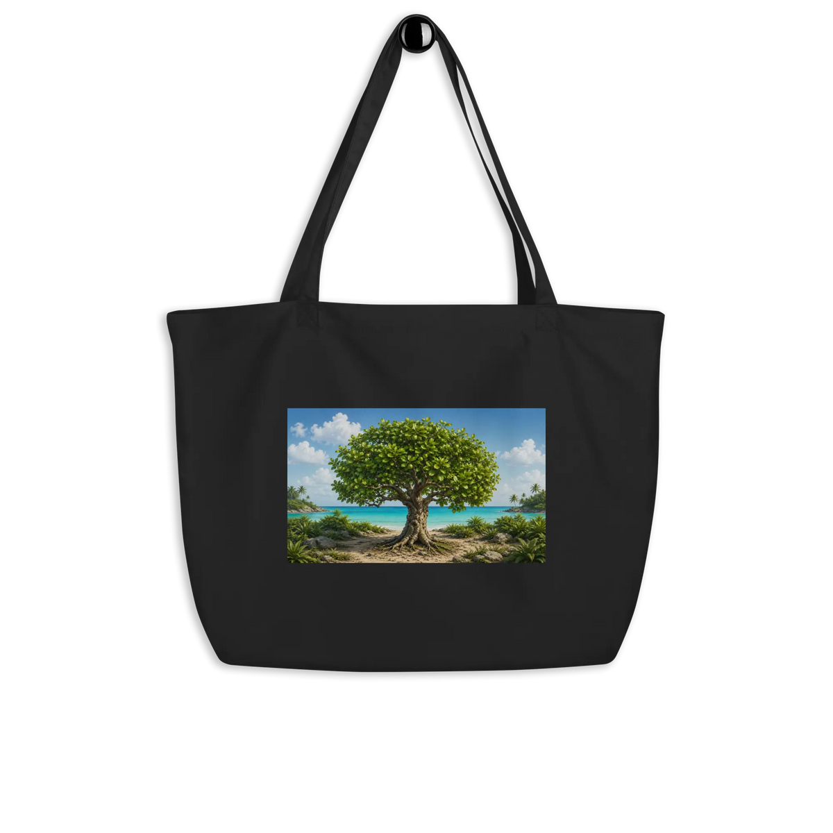 Grand Tote Bag Coton Bio L'arbre Mancenillier - image 3