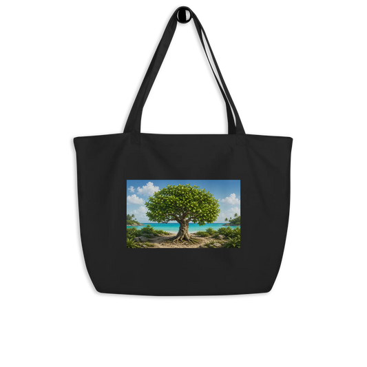 Grand Tote Bag Coton Bio L'arbre Mancenillier - image 3