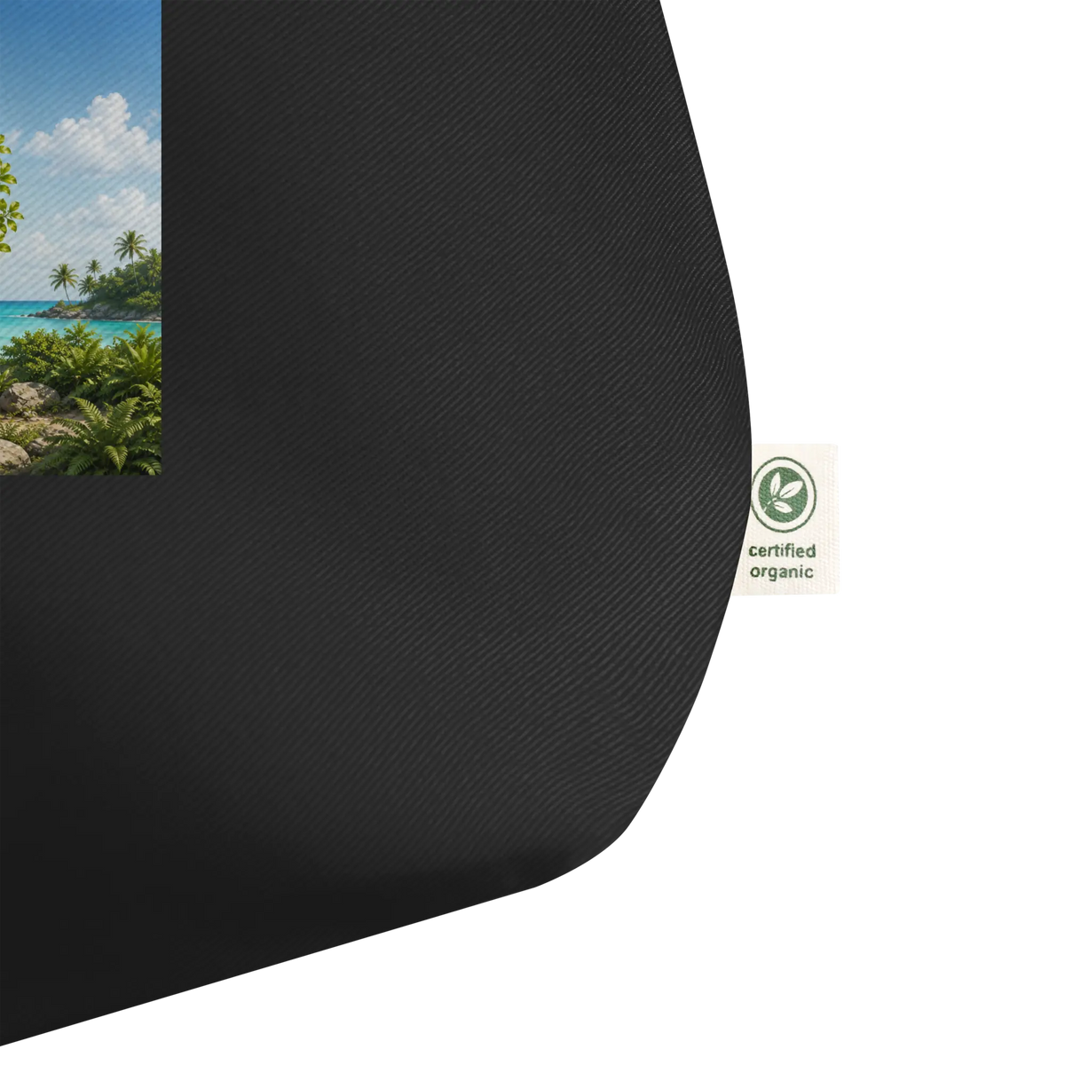 Grand Tote Bag L'arbre Mancenillier - détail coloris noir