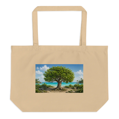 Grand Tote Bag Coton Bio L'arbre Mancenillier Personnaliz'Gwada