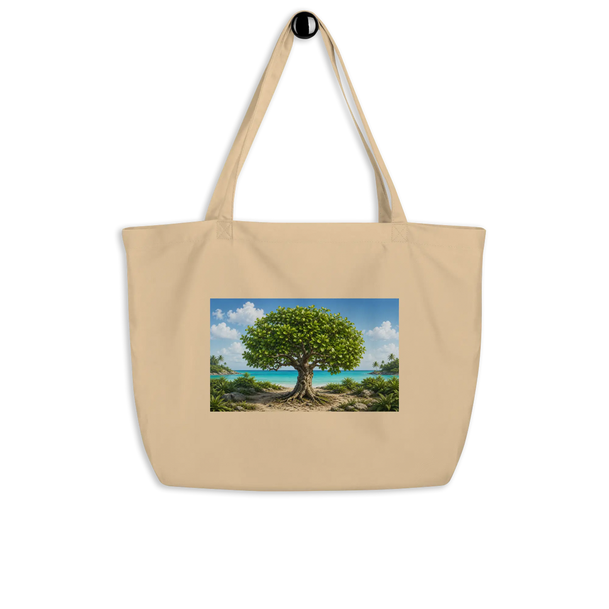 Grand Tote Bag Coton Bio L'arbre Mancenillier - image 4