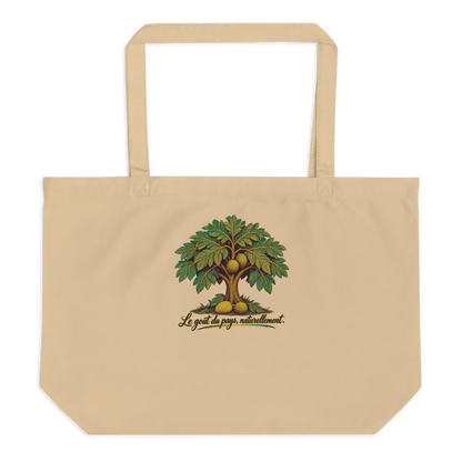 Grand Tote Bag Coton Bio L'arbre à Pain Personnaliz'Gwada