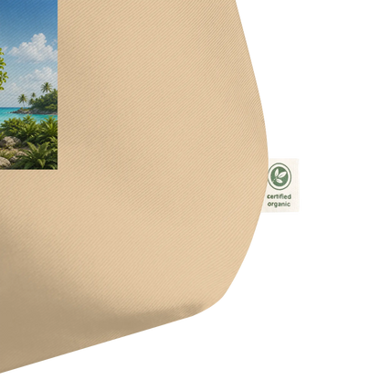 Grand Tote Bag L'arbre Mancenillier - détail coloris oyster