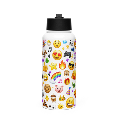 Gourde avec Paille Emoji - vue de face 2