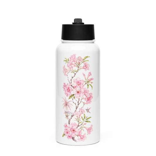 Gourde avec Paille Fleur de Poui - vue de face 2