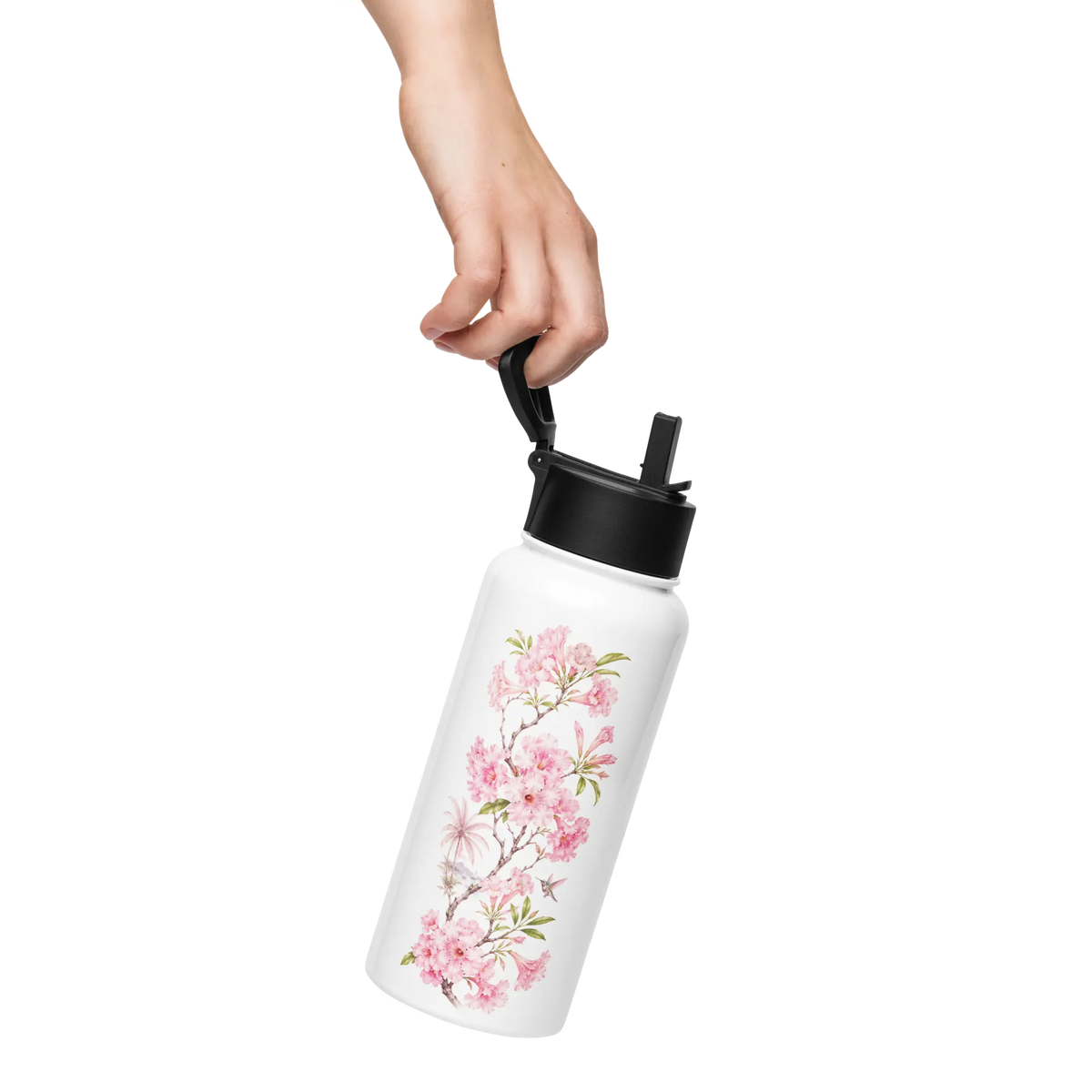 Gourde avec Paille en Acier Fleur de Poui - image 4
