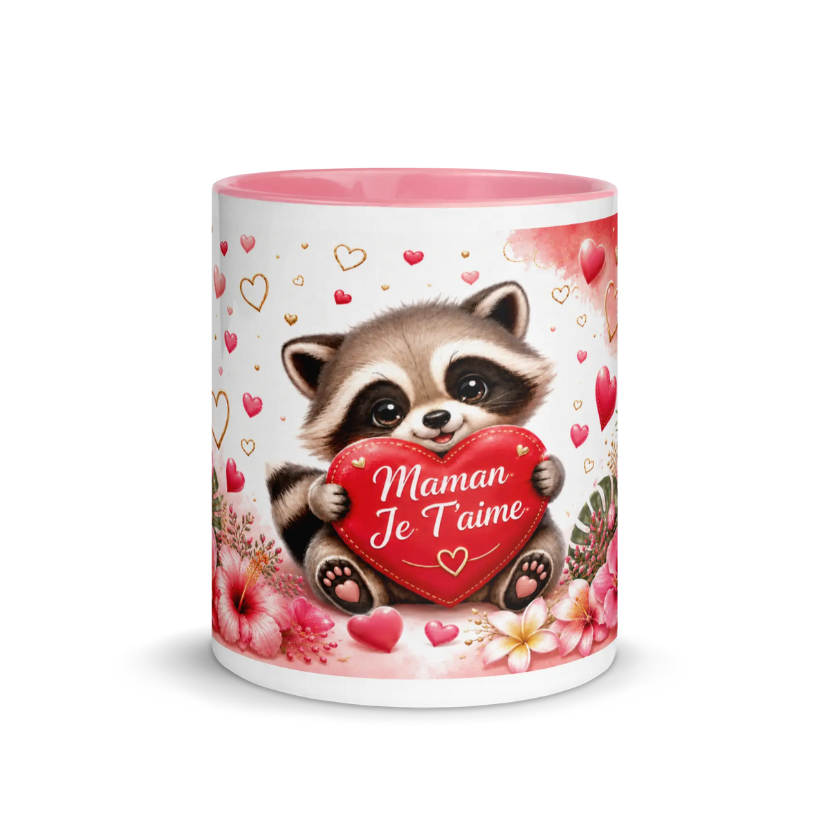 Mug Intérieur Rose Maman Je T'aime - vue de face