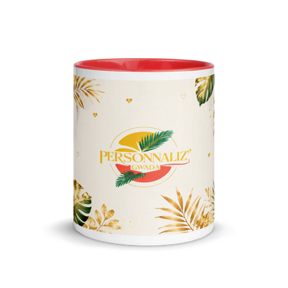 Mug Intérieur Rouge Personnaliz'Gwada - vue de face