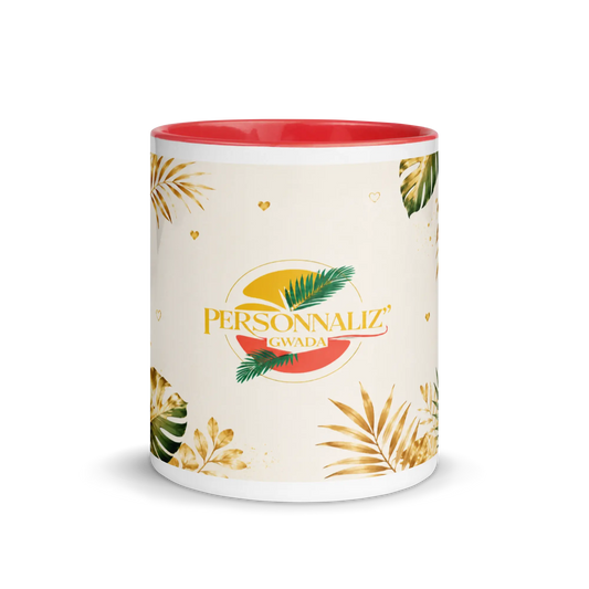 Mug Intérieur Rouge Personnaliz'Gwada - vue de face